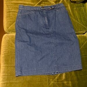 Talbots Blue Denim Pencil Skirt 100% cotton